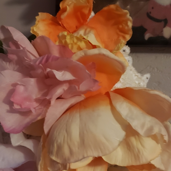 Xsmall handmade bellydance top with flowers - Picture 4 of 5